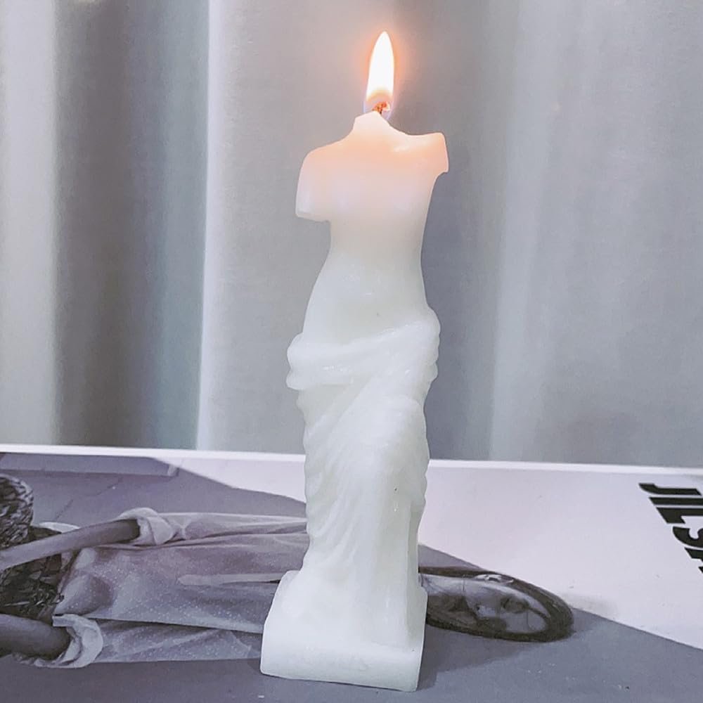 Statue-Shaped Scented Candles (Set of 2) — Decorative soy wax scented candles suitable for use as tabletop ornaments, photography props, or birthday gifts, as well as for meditation, stress relief, mood soothing, baths, and yoga sessions.