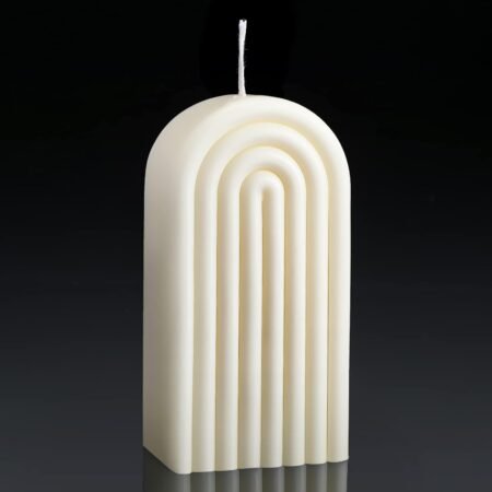 Arch Shaped Candles Geometric Scented Aesthetic Candle Geometric U Shaped Candles Minimalist Candle Aroma Wax Art Decorative Soy for Spa Yoga Birthday Gift Home Party Decor(White)
