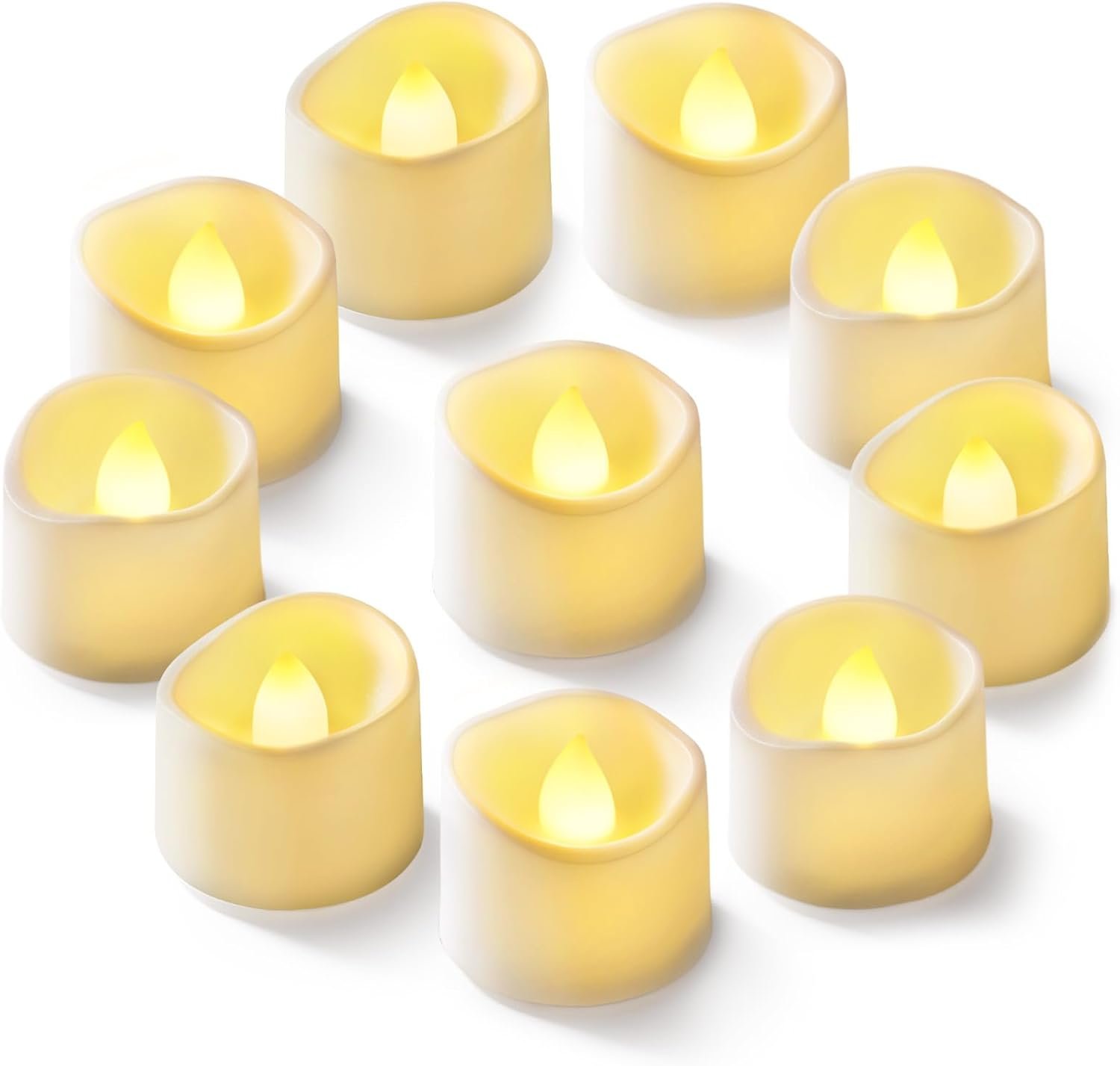 12Pcs Flickering Flameless Candle Battery Operated, 200+Hours Fake Electric LED Tea Lights for Votive, Centerpiece Table Decorations, Wedding, Aniversary, Halloween, Christmas