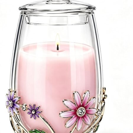 Gardenia scentend Candles Gifts for Women,Crystal Lid Gift Jar